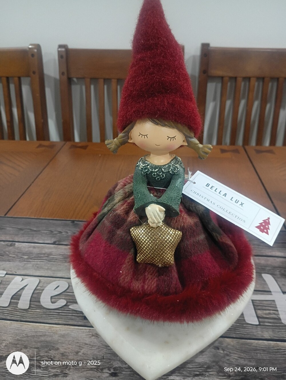 Bella Luxx Red Holiday Gnome Figurine